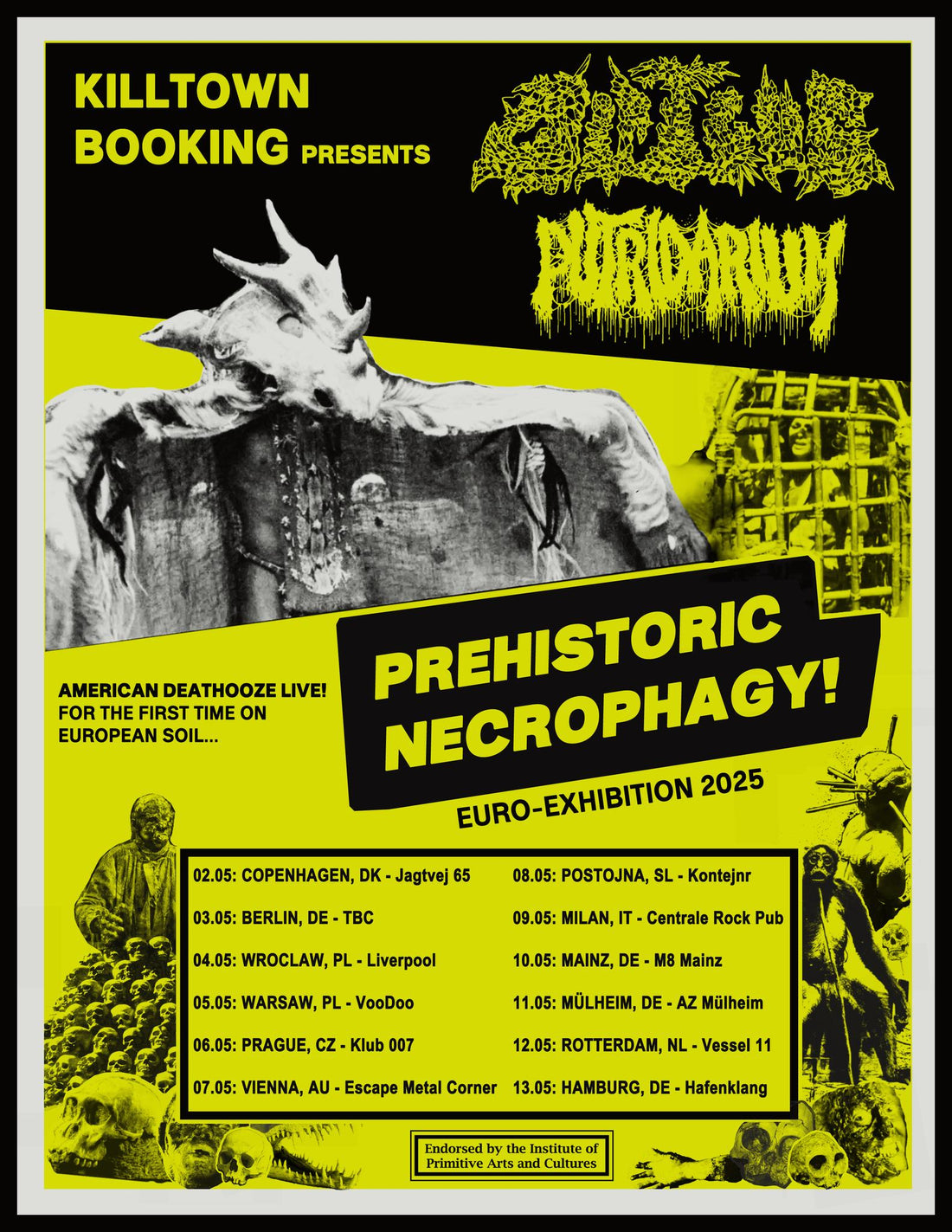 DIPYGUS (USA) & PUTRIDARIUM (GER) “Prehistory Necrophagy” Euro-Exhibition 2025