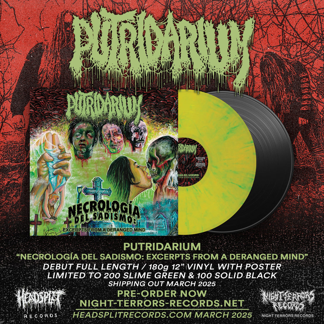 PUTRIDARIUM 12" + T-SHIRT PRE-ORDER NOW