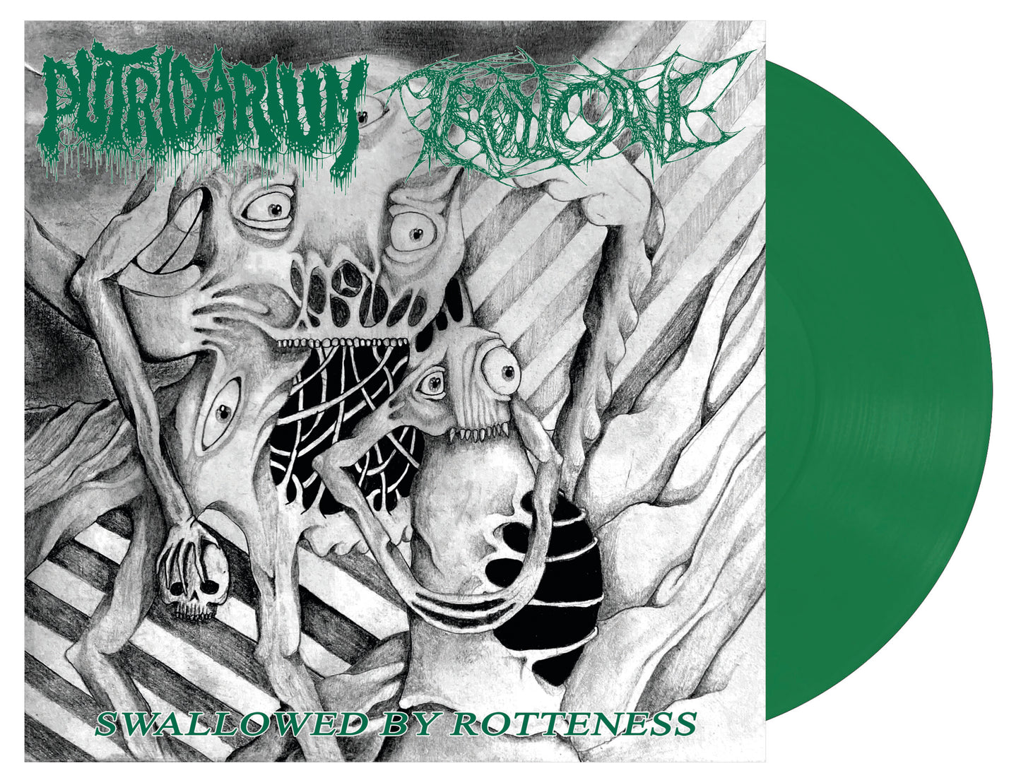 Putridarium / Trollcave “Swallowed By Rottenness” 7"