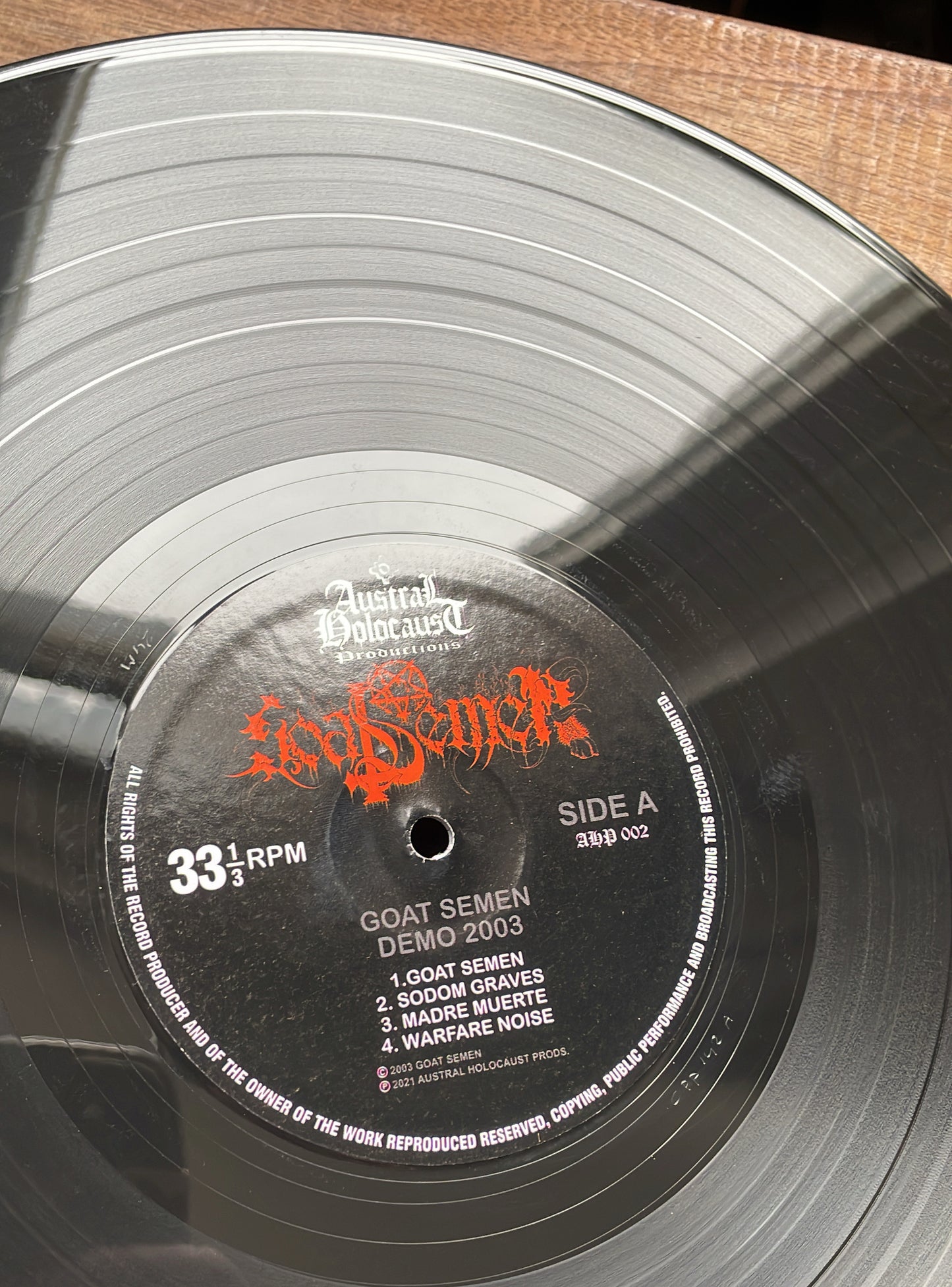 Goat Semen "Demo 2003" LP