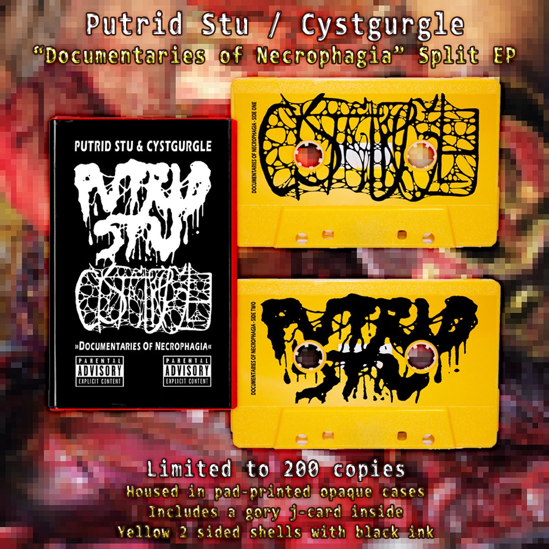 Putrid Stu / Cystgurgle "Documentaries of Necrophagia" Split TAPE