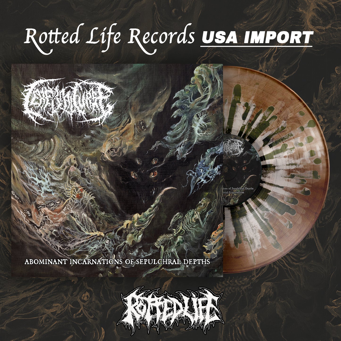 CEREBRAL CURSE "Abominant Incarnations Of Sepulchral Depths" LP
