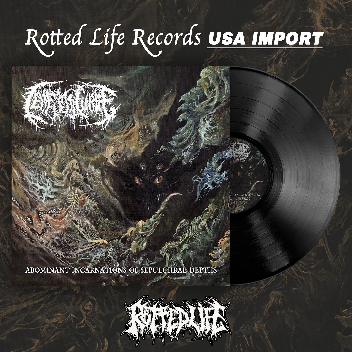 CEREBRAL CURSE "Abominant Incarnations Of Sepulchral Depths" LP