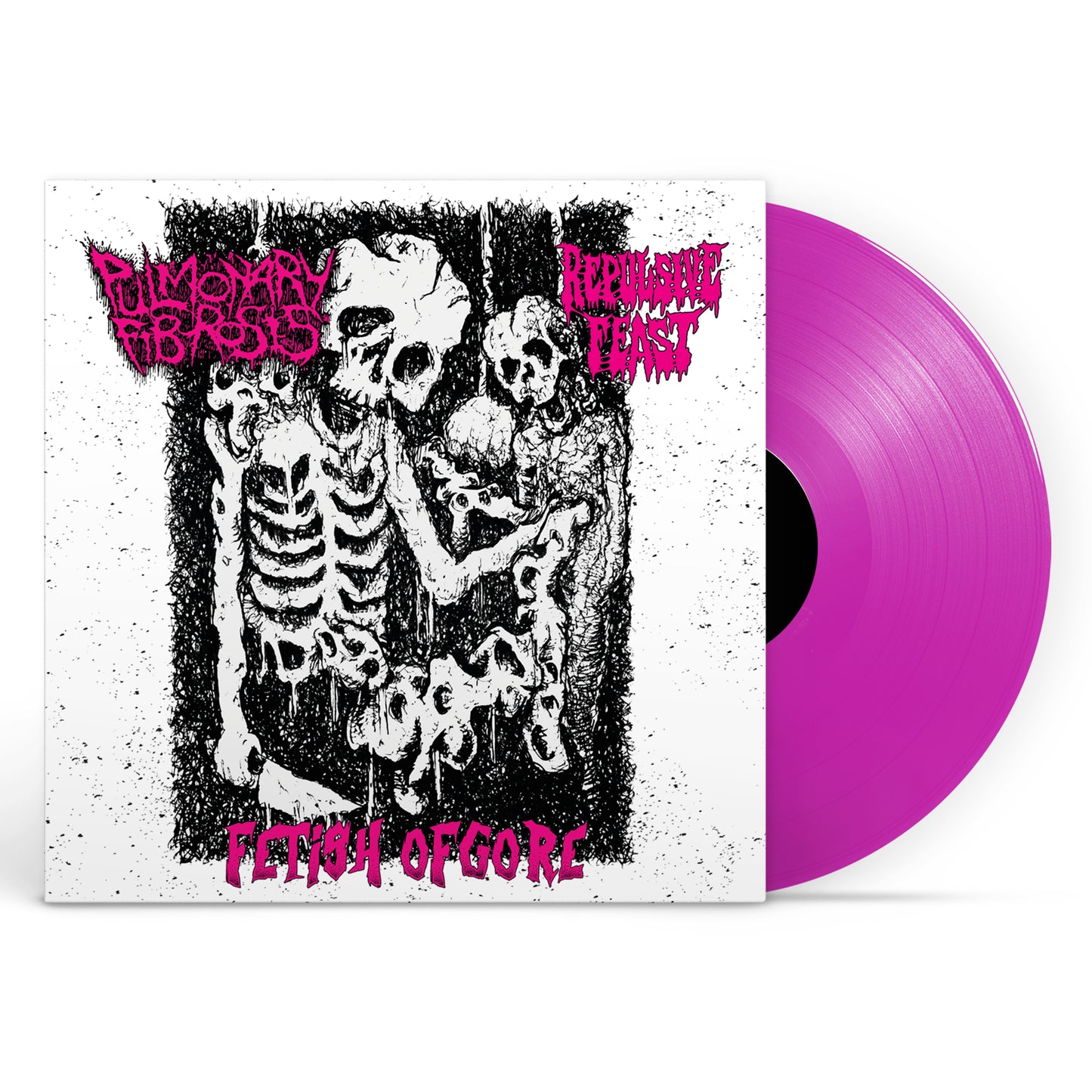 Pulmonary Fibrosis / Repulsive Feast "Fetish Of Gore" 7"