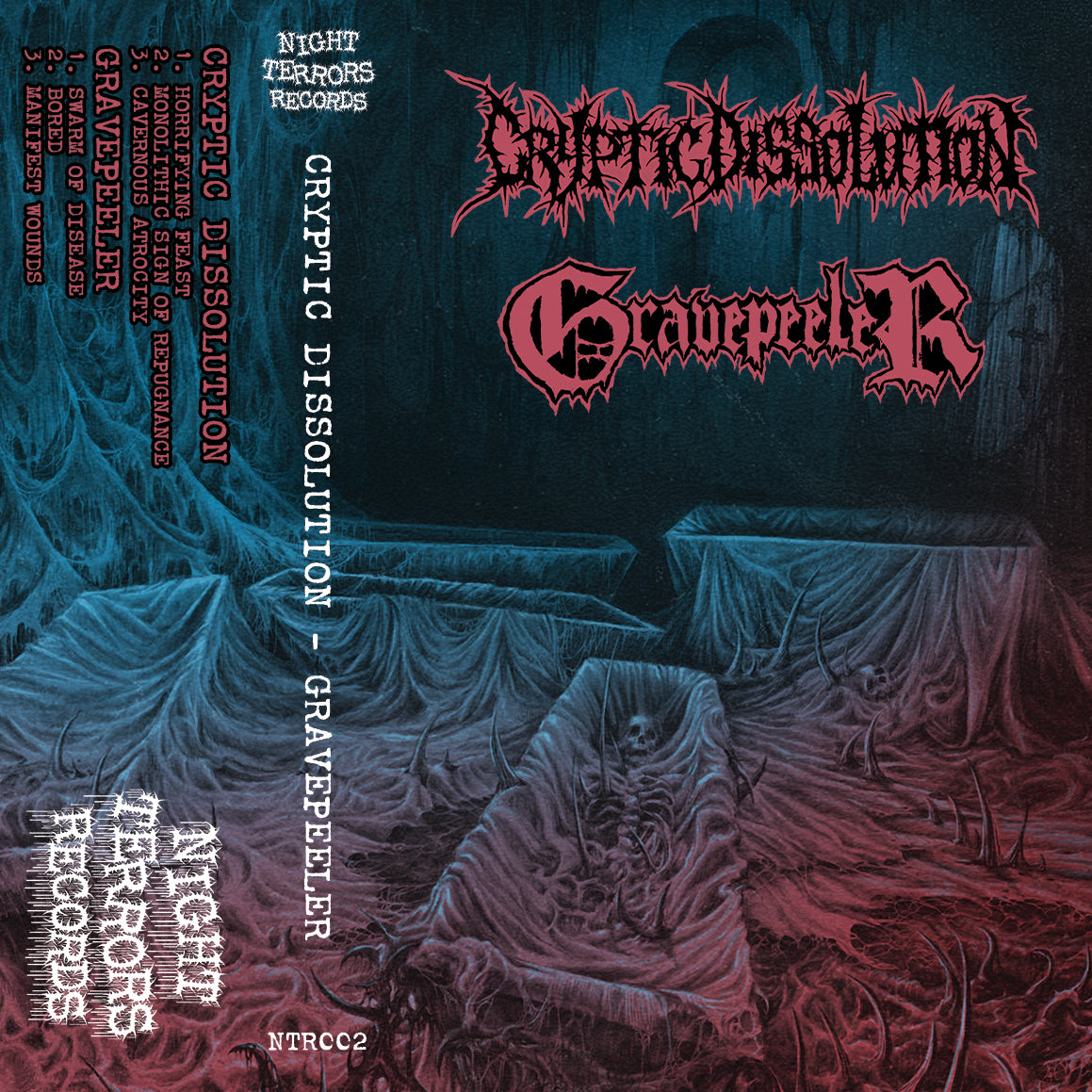 CRYPTIC DISSOLUTION / GRAVEPEELER "Split" TAPE