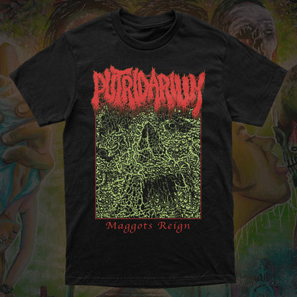 PUTRIDARIUM 12" SOLID BLACK + T-SHIRT [BUNDLE]